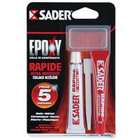 Colle bi composants epoxy rapide - Sader