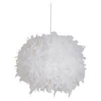 Suspension boule en plumes véritables blanc Corep