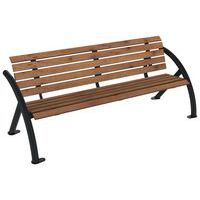 Banc SYDNEY 2 m lames bois/métal - BUTON DESIGN