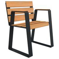 Banc HAVANE PMR 1 place lames bois/métal BUTON DESIGN