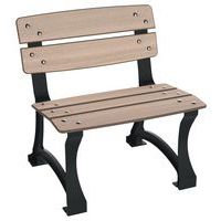 Banc PRAGUE 1 place lames bois/fonte - BUTON DESIGN