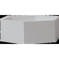 Jardinière GRAVY octogonale 250 L béton blanc sablé - BUTON DESIGN