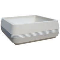 Jardinière GRAVY carrée 450 L béton blanc sablé - BUTON DESIGN