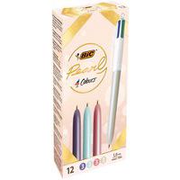 Stylo 4 couleurs Pearl - 4 coloris assortis - Bic