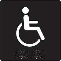 Panneau Braille - Toilette handicapé - Pavo