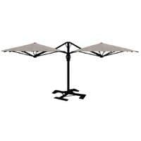 Parasol double Dual T Carbon 3 x 6 m sans volant Scolaro