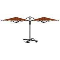 Parasol double Dual T Carbon 3,5 x 7 m sans volant Scolaro