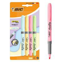 Surligneur Highlighter Grip - Pastel assortis - lot de 12 - Bic