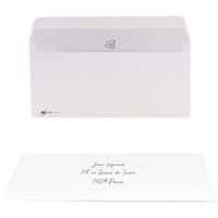 Lot 50 enveloppes Oxford 110x220 auto adhesive fenetre - blanc