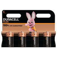 Pile Alcaline C Plus 100 % - 4 unités - Duracell