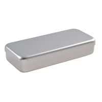 Boite en alumimium rectangulaire grise avec couvercle Holtex