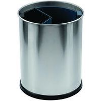 Corbeille de tri inox 13L - 2 bacs intérieurs 6,6L/3,3L - Probbax