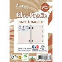 Bloc pratic 2025 Forever - Date à gauche - Exacompta