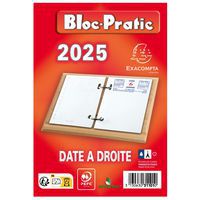 Bloc pratic 2025 - Date à droite - Exacompta