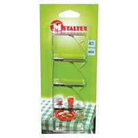 Lot de 4 pinces nappe en inox - Metaltex