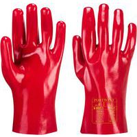 Gant chimique PVC Rouge pour manutention générale - Portwest