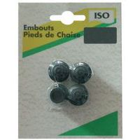 Embout patin enveloppant caoutchouc - Noir - Iso