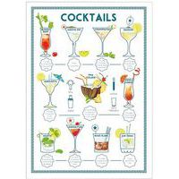 Torchon 100% coton cocktails assortis - 50 x 70 cm - T-B Maison