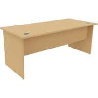 Bureau droit, Type de piétement: Panneau, Hauteur: 72 cm, Largeur hors tout: 180 cm