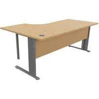 Bureau compact, Type de piétement: En L, Hauteur: 72 cm, Largeur hors tout: 180 cm