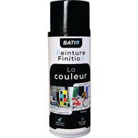 Peinture en aérosol 400 ml - Noir brillant, mat ou satinée - Batir