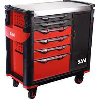 Servante 41 XXL - 6 tiroirs - Inox - Sam