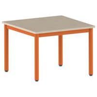 Table Carélie carrée 80 x 80 cm fixe 4 pieds stratifié Mobidecor