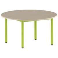 Table Carélie ronde Ø 120 cm fixe 4 pieds stratifié Mobidecor