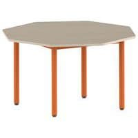 Table Carélie octogonale Ø 120 cm fixe 4 pieds stratifié Mobidecor