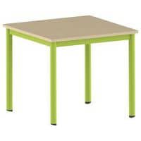 Table Carélie carrée 80 x 80 cm mobile 4 pieds stratifié Mobidecor