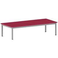 Table Carélie rectangulaire 180 x 80 cm mobile 4 pieds stratifié