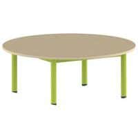 Table Carélie ronde Ø 120 cm mobile 4 pieds stratifié Mobidecor