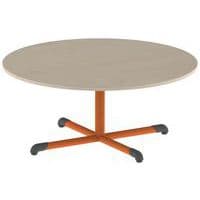 Table Bandana ronde Ø 120 cm fixe dégagement latéral stratifié