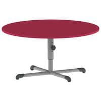 Table Bandana ronde Ø 120 cm réglable piètement central stratifié