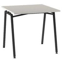 Table Ella carrée 80 x 80 cm fixe 4 pieds stratifié ABS Mobidecor