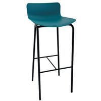 Tabouret haut Popp coque polycarbonate/piètement acier