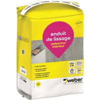 Enduit de lissage mur intérieur - 4 kg - Weber