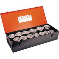 Jeu douilles 1 6 pans cliquet tête ronde/adaptateur 18 pièces - Bahco