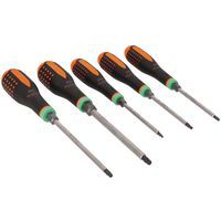 Jeu tournevis TORX/6 pans ERGO lame traversant - 5 pièces - Bahco