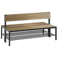 Banc bois double face avec dossier Basic Plus - avec et sans grille - CP