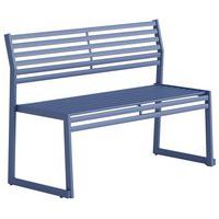 Banc avec dossier en acier galvanisé - 120 cm - Urbantime