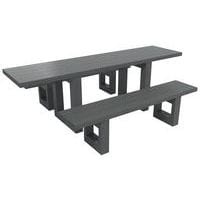 Table Escapade PMR 240 cm + 2 banquettes 180 cm Espace Urbain