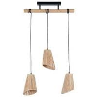 Suspension métal et raphia naturel Corep PLAYA 3L L55 cm