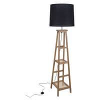 Lampadaire en bois foncé Corep BOOKY CANNAGE H165cm