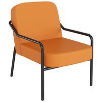 Fauteuil similicuir Medso dossier rond - Taille M - Meet By Paperflow