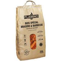 Bois spécial brasero et barbecue - 20l - Saveur boisée - Flamino