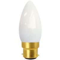 Led flamme lisse C35 - 5W - B22 dimmable opaline - Girard Sudron