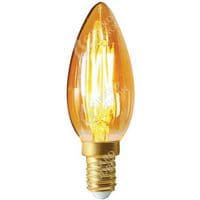 Led flamme lisse C35 - 5W - E14 dimmable ambrée - Girard Sudron