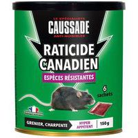 Raticide canadien céréales espèces résistantes - 150g - Caussade