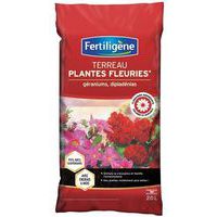 Terreau plantes fleuries géraniums dipladénias - 20l - Fertiligene